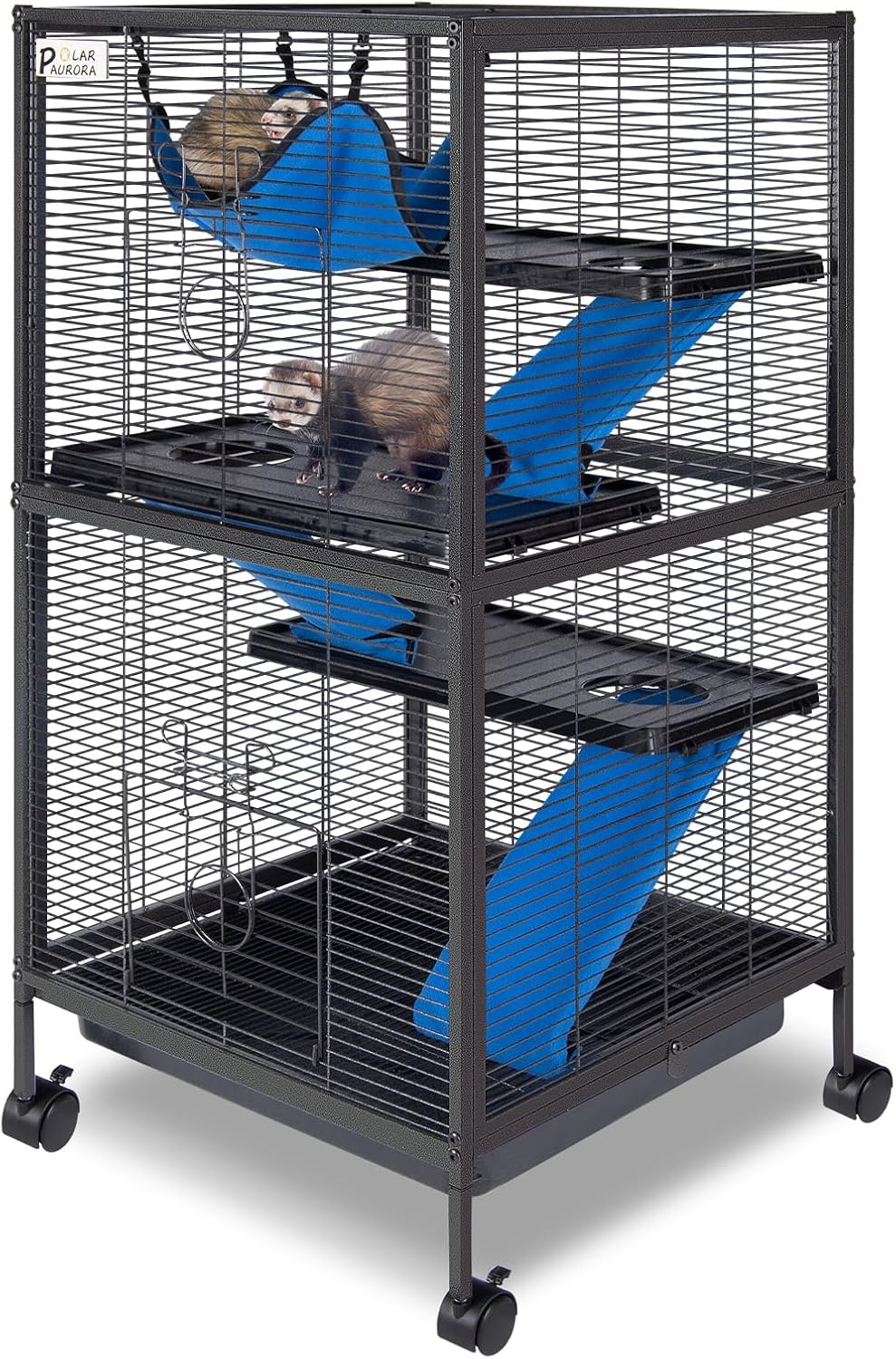 4 Tier Steel Deluxe Small Animal Pet Cage Kit for Guinea Pigs
