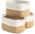 Cotton Rope Woven Storage Basket Set for Kids and Baby Items
