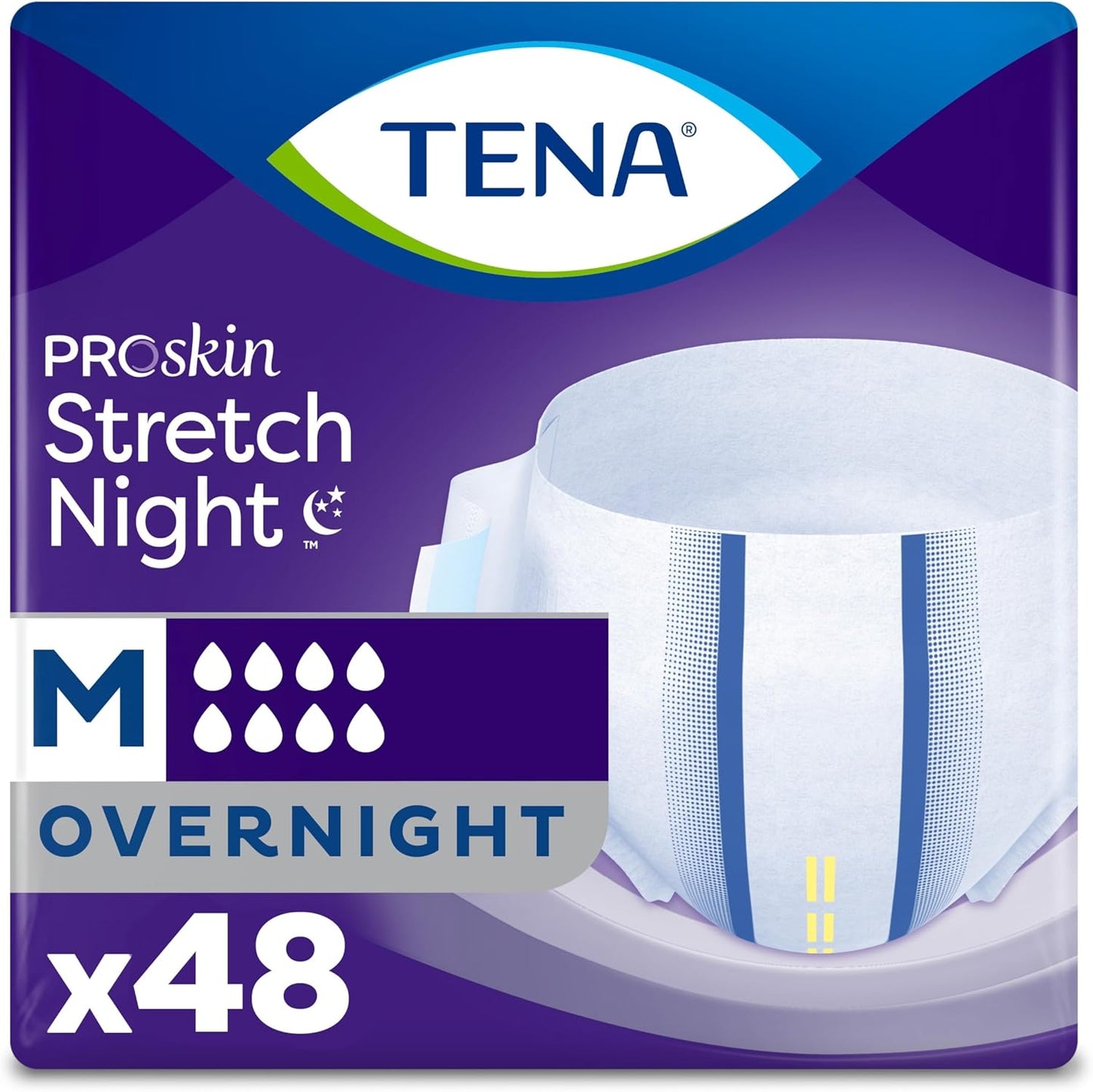 TENA ProSkin Overnight Briefs - 48ct Medium