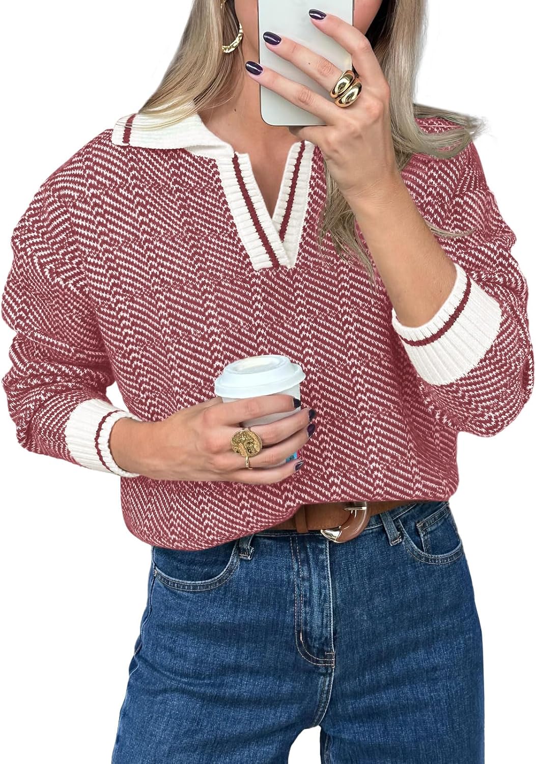 Saodimallsu Womens Fall Sweaters Tops for Cozy Style