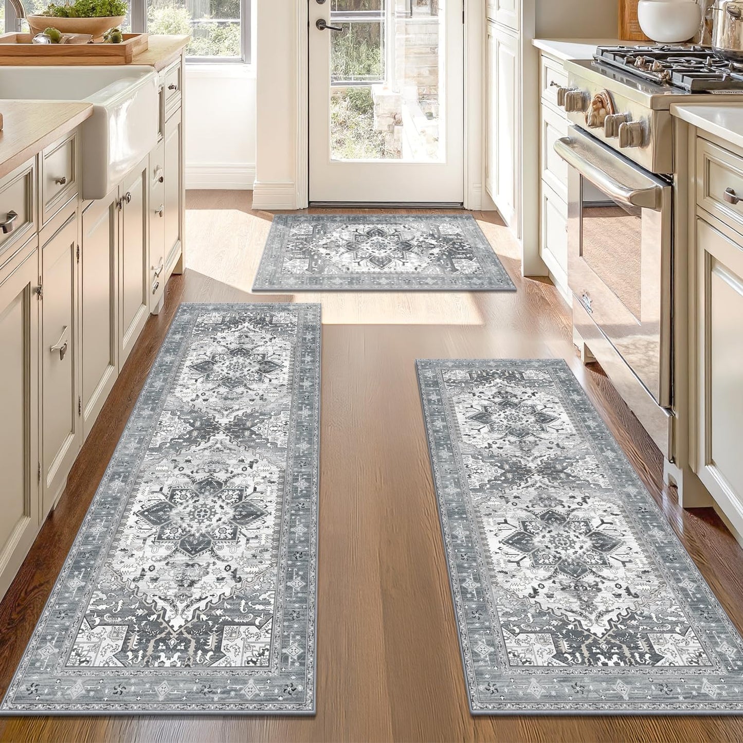 Yamaziot Boho Washable Kitchen Rugs Set of 3 for Stylish Floors
