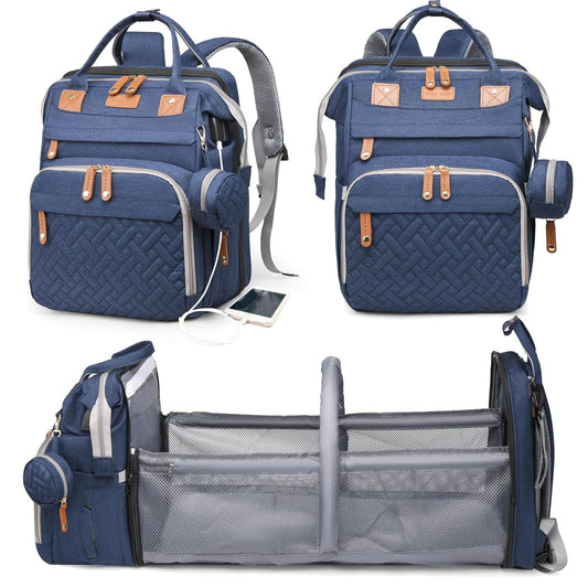 Baby Diaper Bags with Changing Station and USB Charging Port