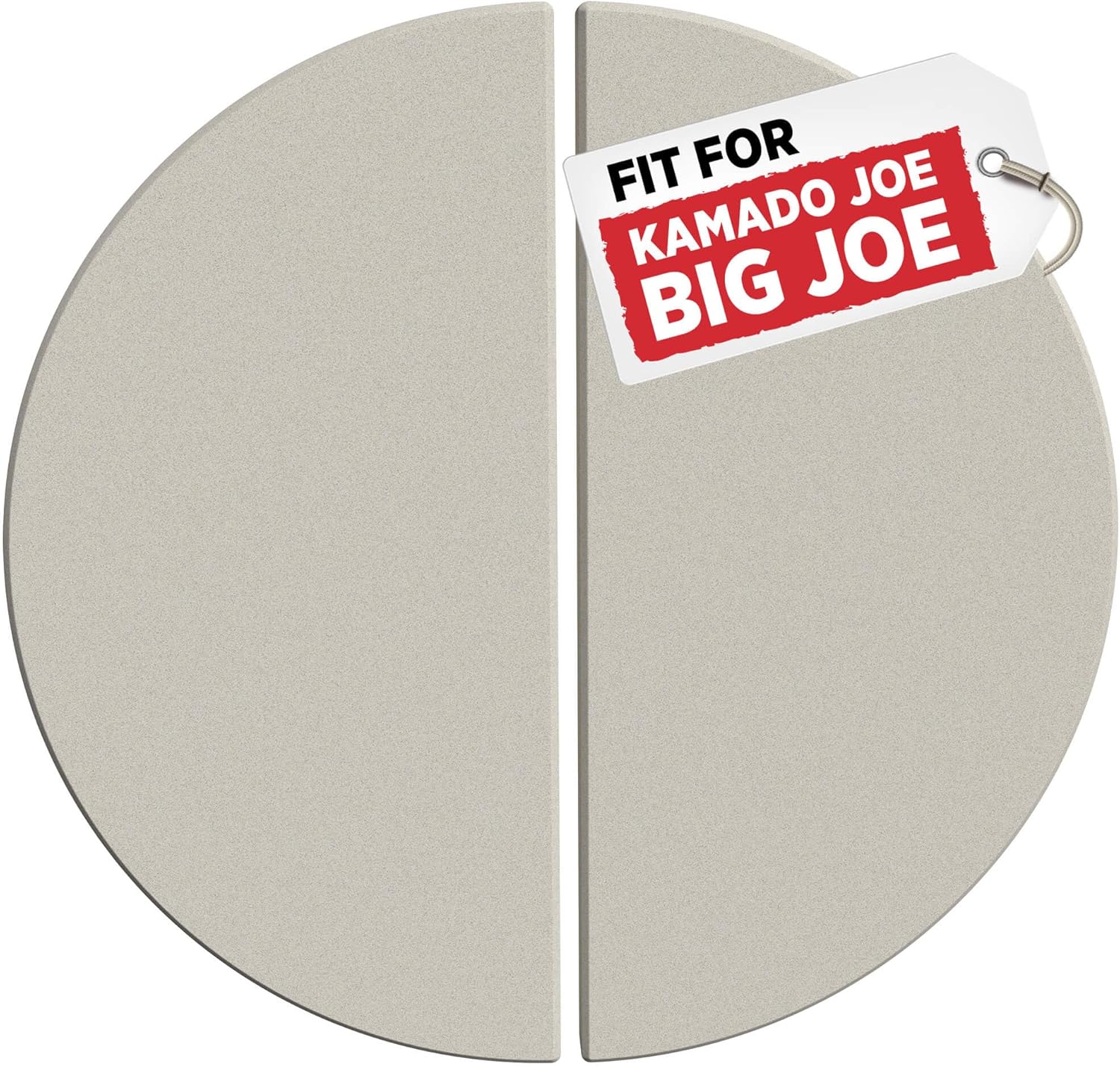 Half-Moon Ceramic Heat Deflector Plates for Kamado Joe Big Joe