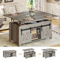 SEDETA Lift Top Coffee Table, 4-in-1 Convertible with Storage, Farmhouse Style