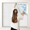 White Blackout Curtains for Bedroom - Portable DIY Window Blinds (118