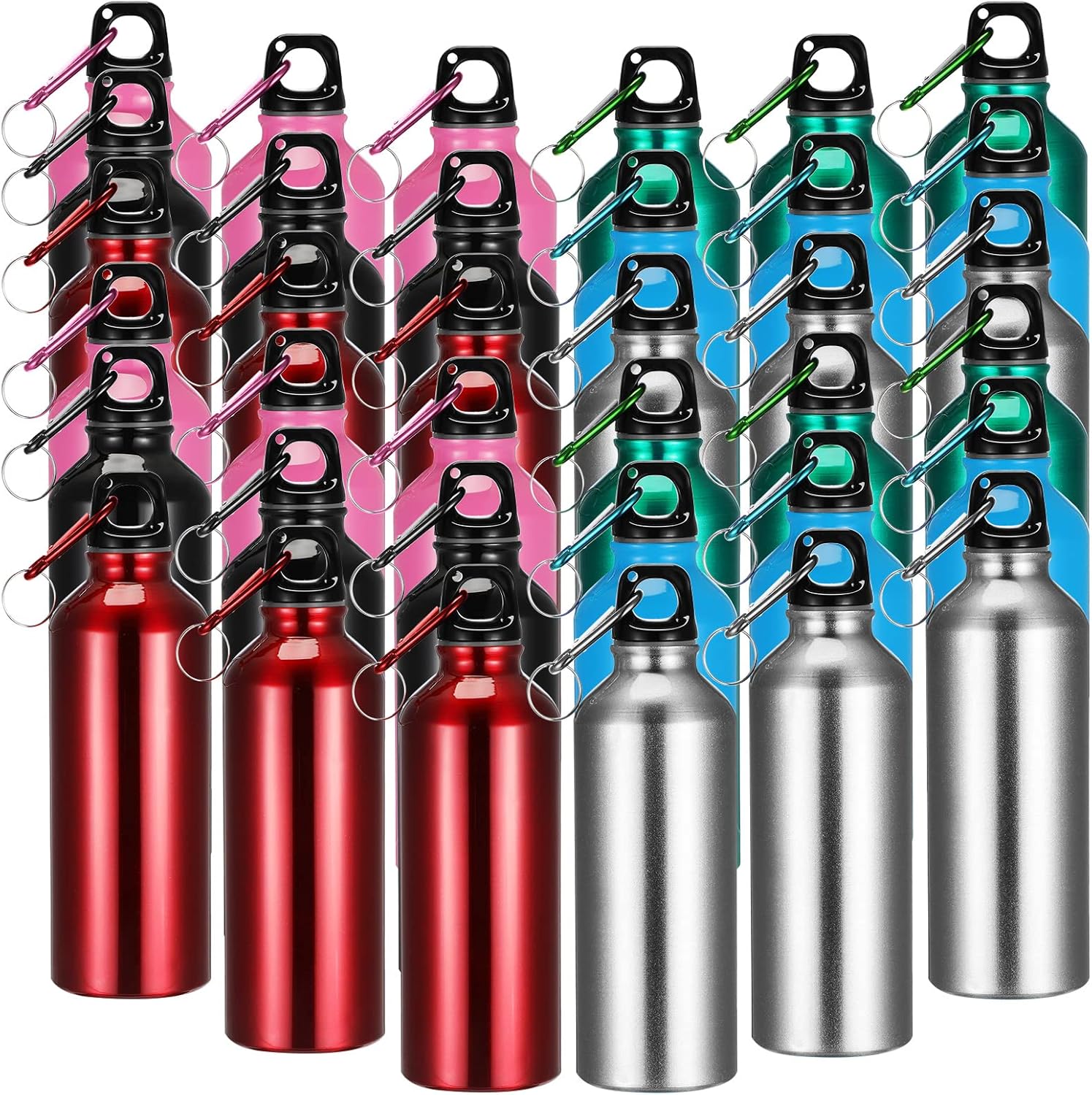 36 Pcs Lightweight Aluminum Water Bottles for Sports and Gym