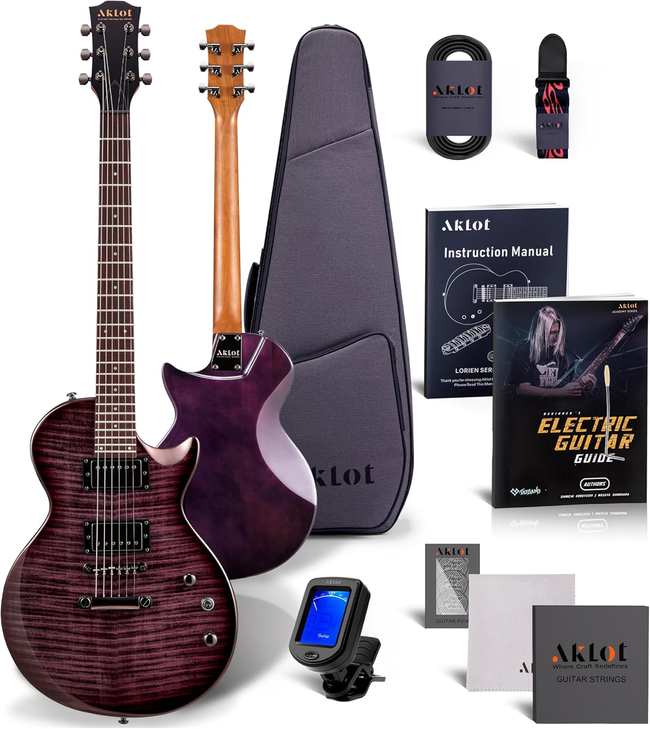 Lorien Electric Guitar Kit with Roasted Maple Neck and More