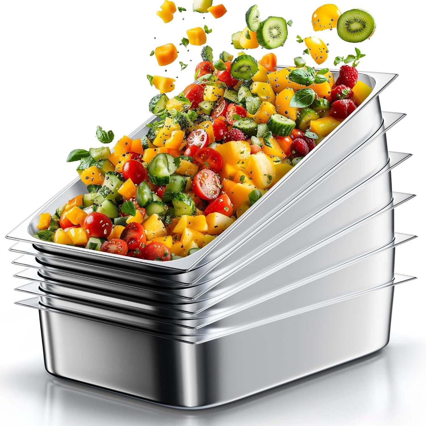 WantJoin Steam Table Hotel Pans 1/1 Full Size for Catering Needs