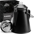 COLETTI Classic Coffee Percolator - Durable Matte Gray Camp Pot