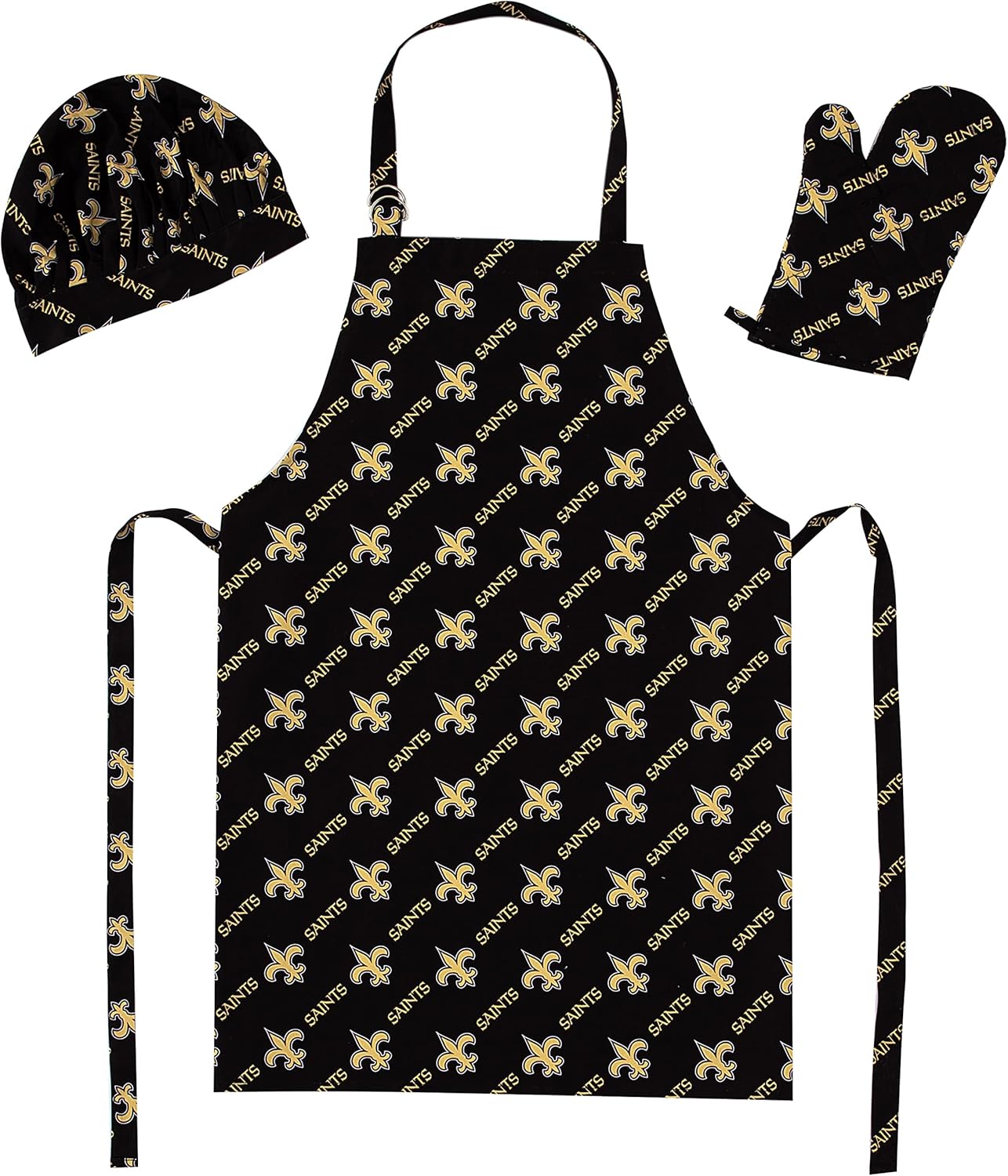 NFL 3-Piece Apron, Oven Mitt and Chef Hat Set for Cooking Fun