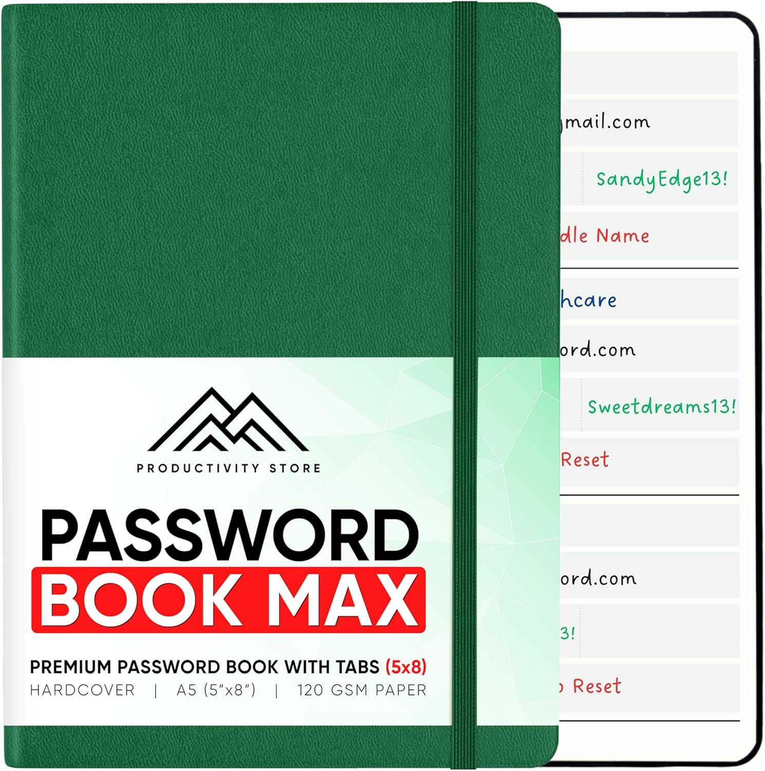 Stay Organized: Mini Password Journal - 100 Pages (Green)