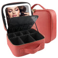 MOMIRA Lighted Travel Makeup Bag for Women with Mirror and Organizer