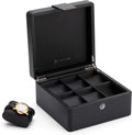 Vlando 6-Slot Watch Box Organizer Collector - Durable PU Leather Case