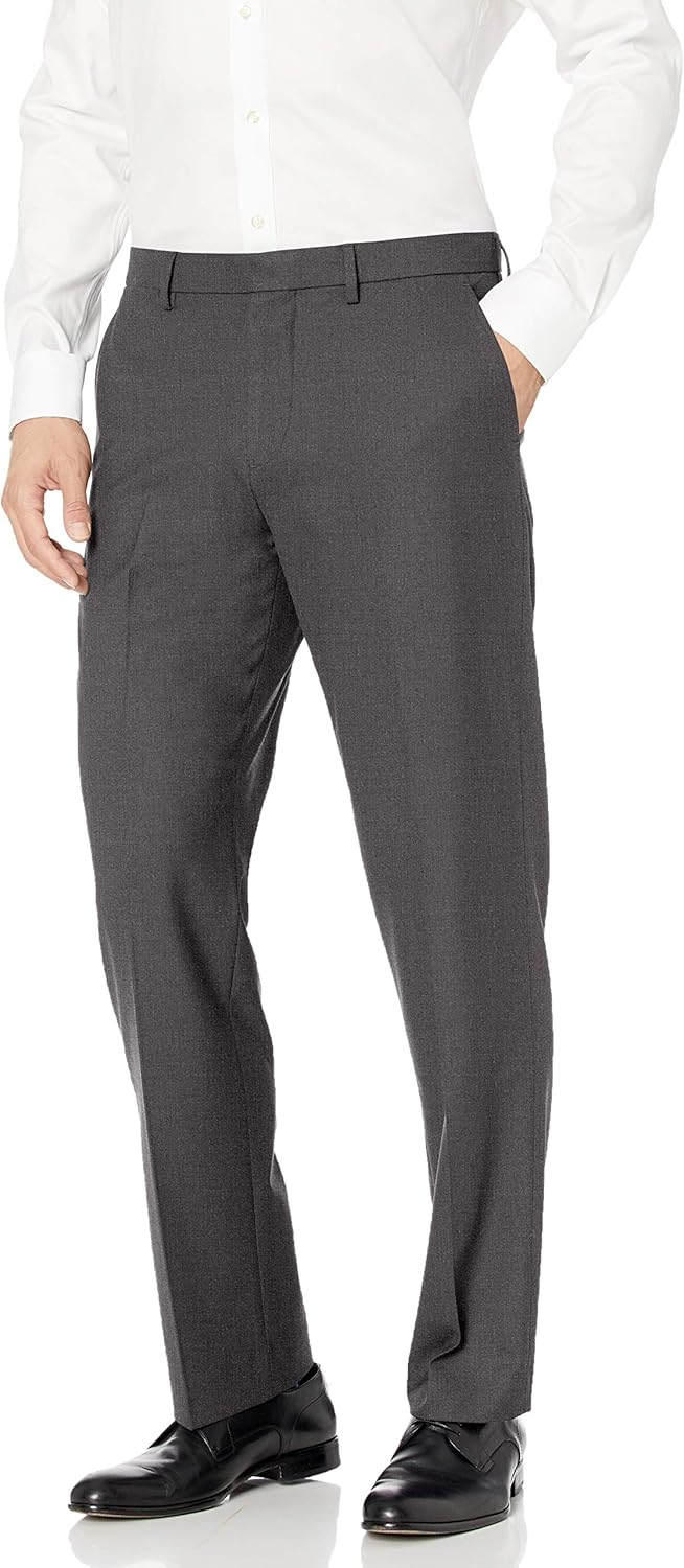 Classic-Fit Wrinkle-Resistant Stretch Dress Pants for Men