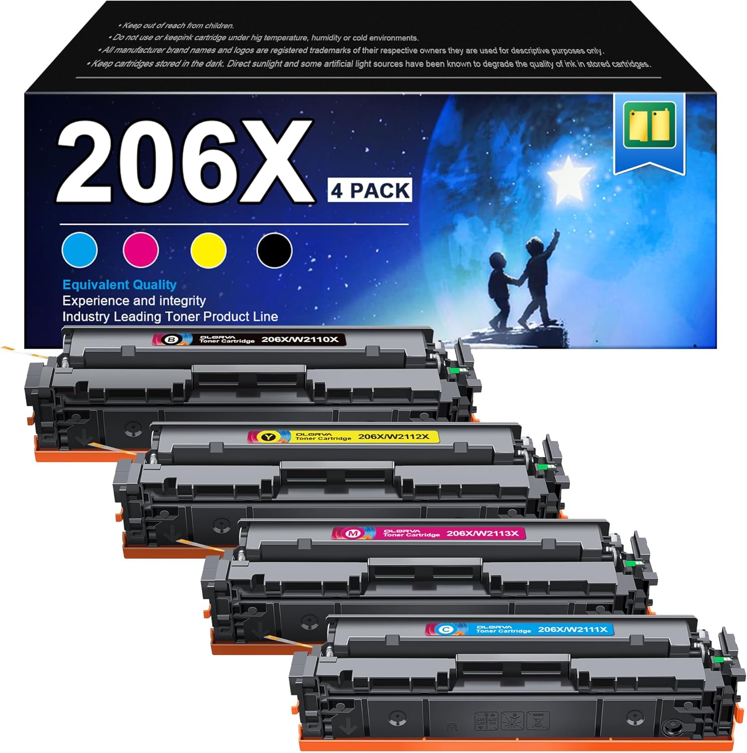 206X High Yield Toner Set for HP M283 - 4 Pack