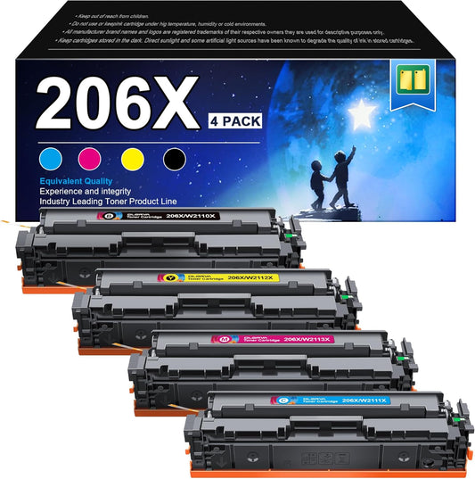 206X High Yield Toner Set for HP M283 - 4 Pack