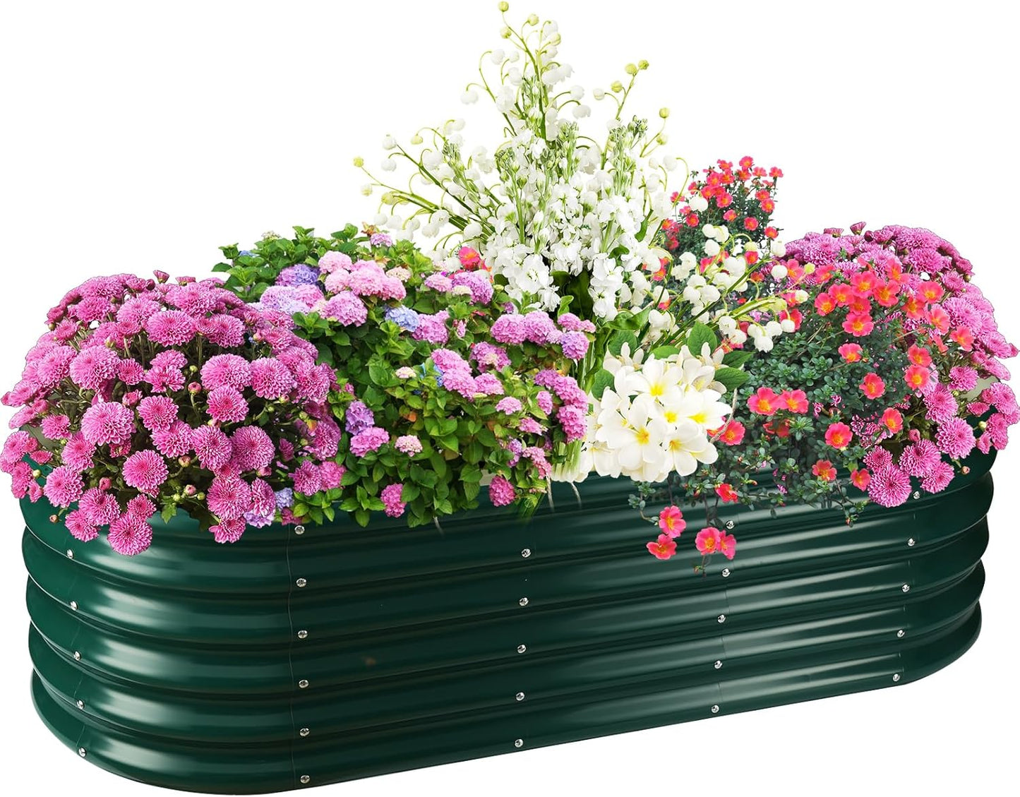 17 Tall Elevated Oval Metal Raised Garden Bed for Vegetables