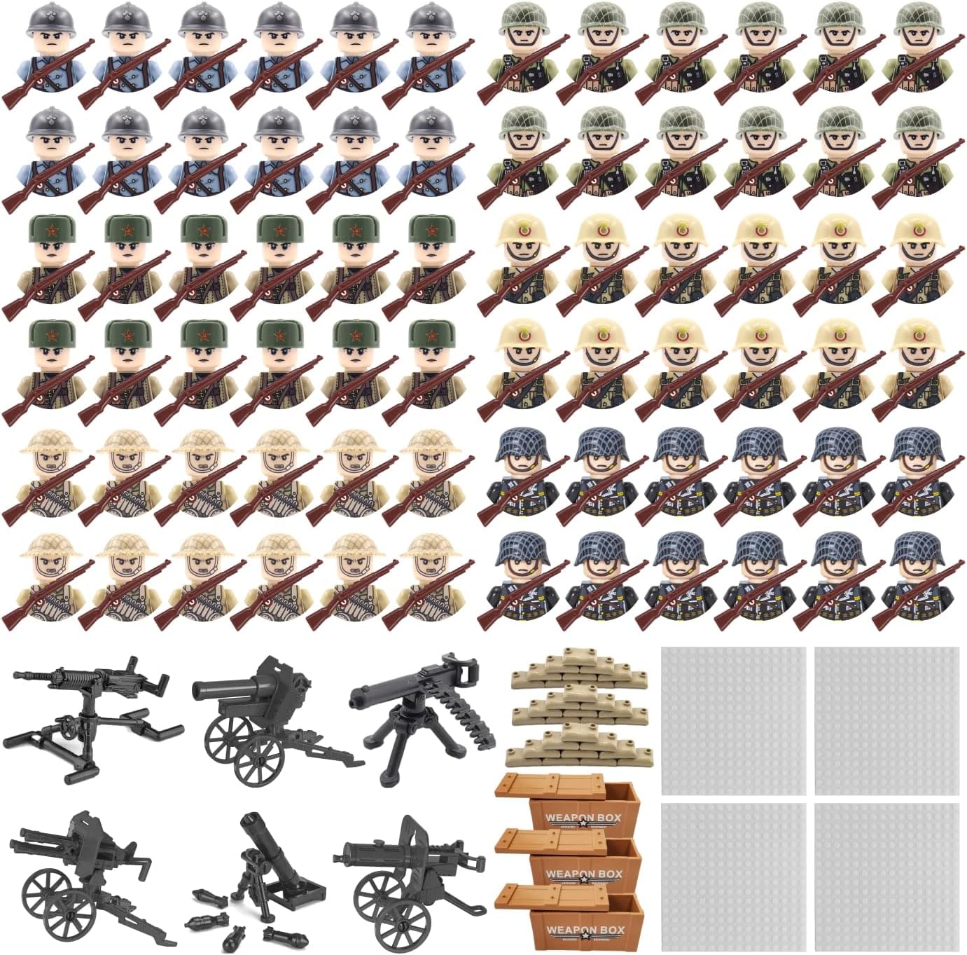 Mini WW2 Army Men Figures Pack for Engaging Playtime Fun