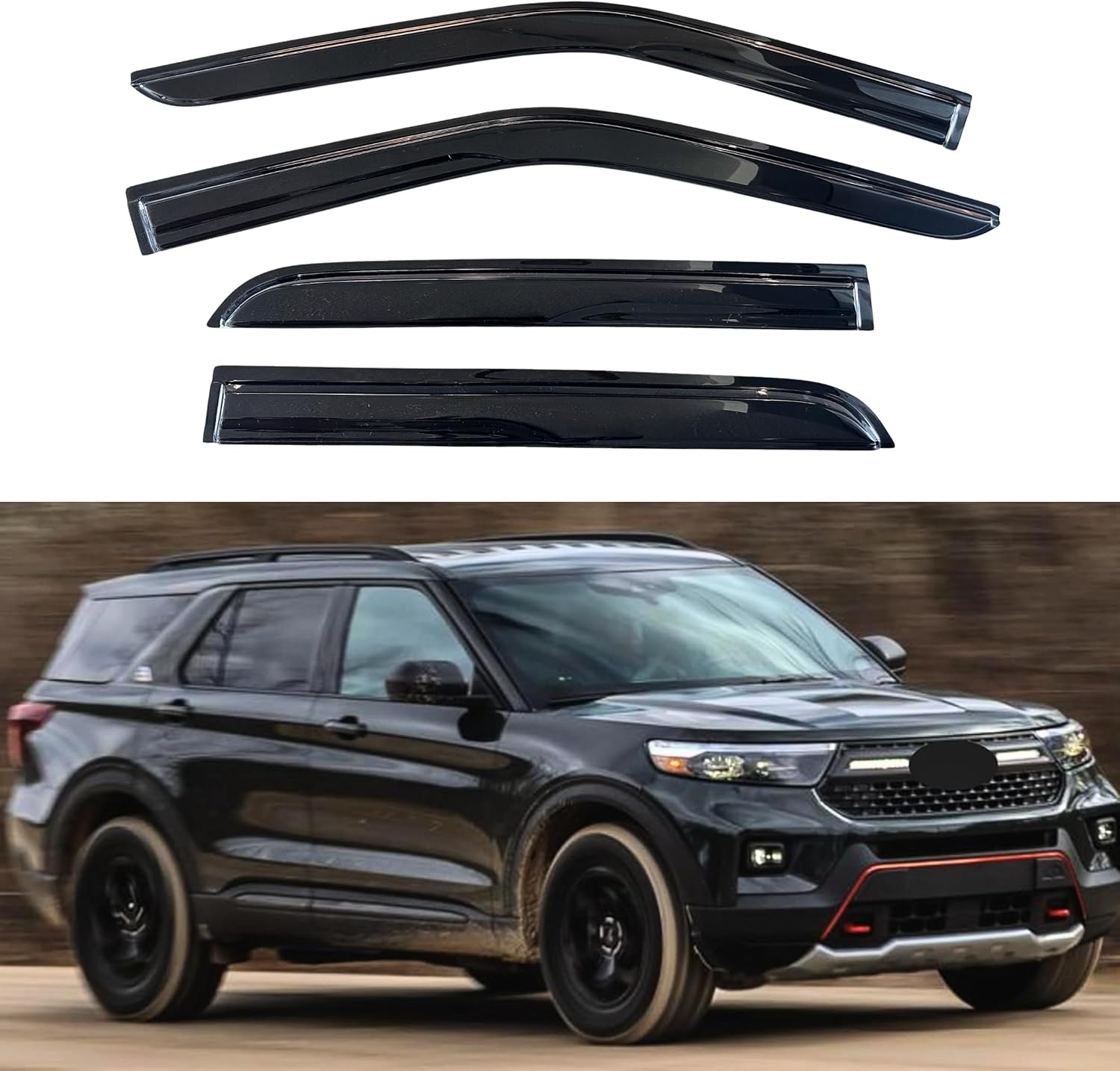 KPY Window Visor Rain Guards for Ford Explorer 2020-2025
