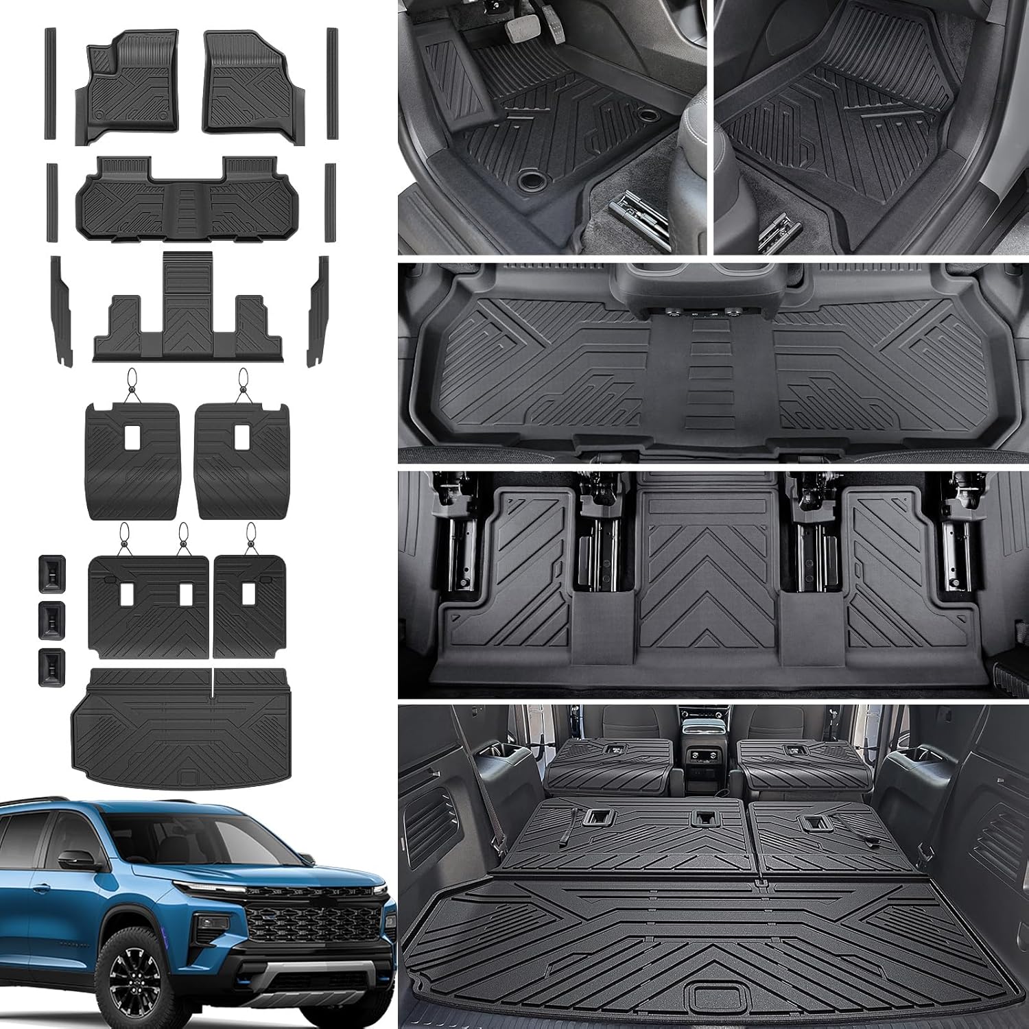 Custom Fit Floor Mats Set for 2024 2025 2026 Chevy Traverse