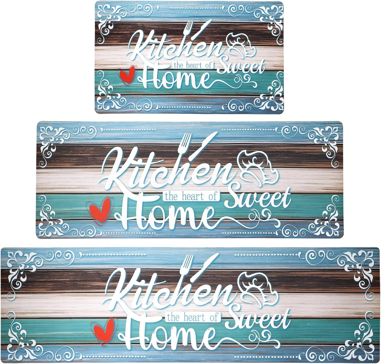 XLHOMO Kitchen Mats for Floor 3 Pieces Set - Comfort & Style