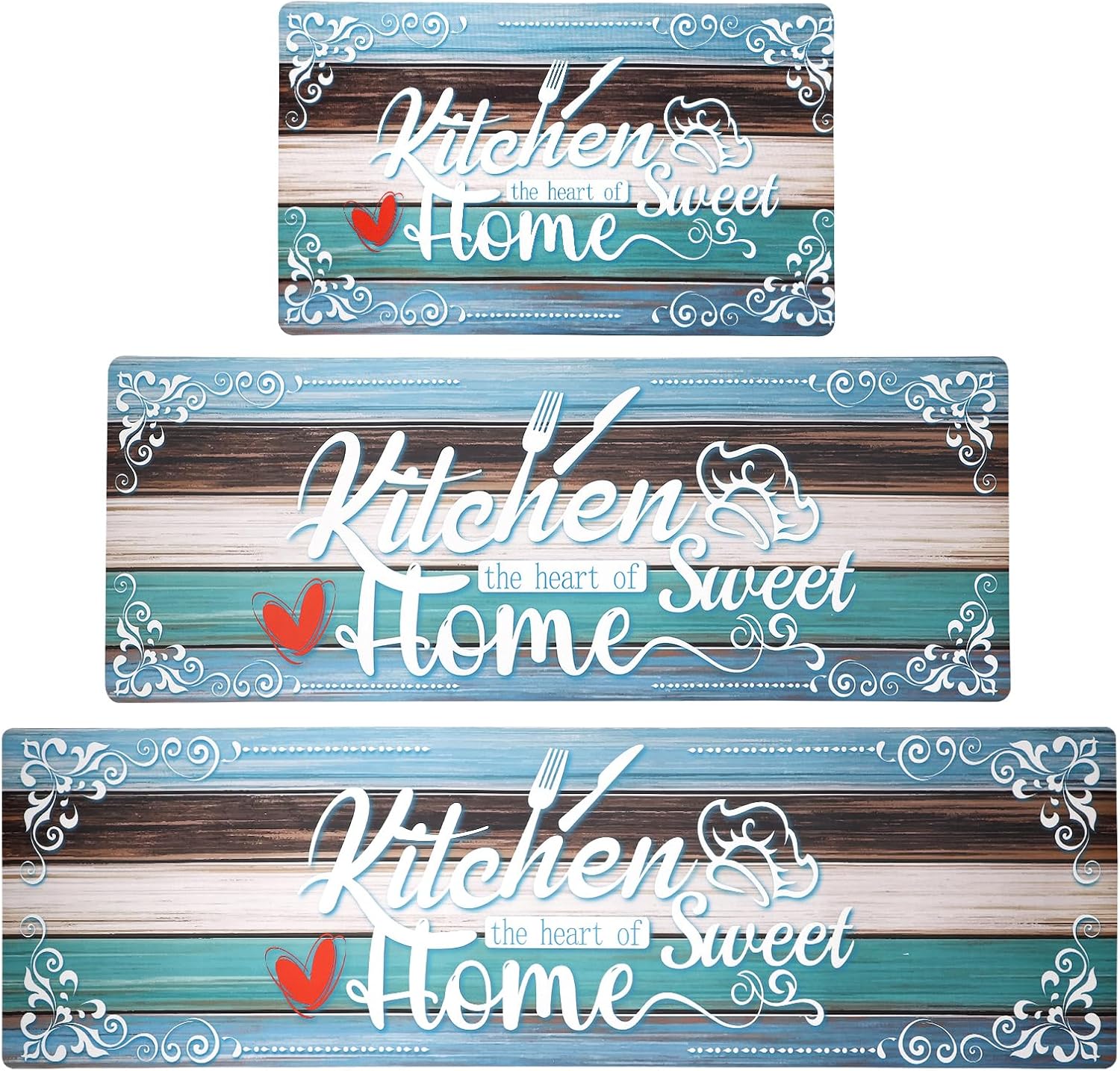 XLHOMO Kitchen Mats for Floor 3 Pieces Set - Comfort & Style