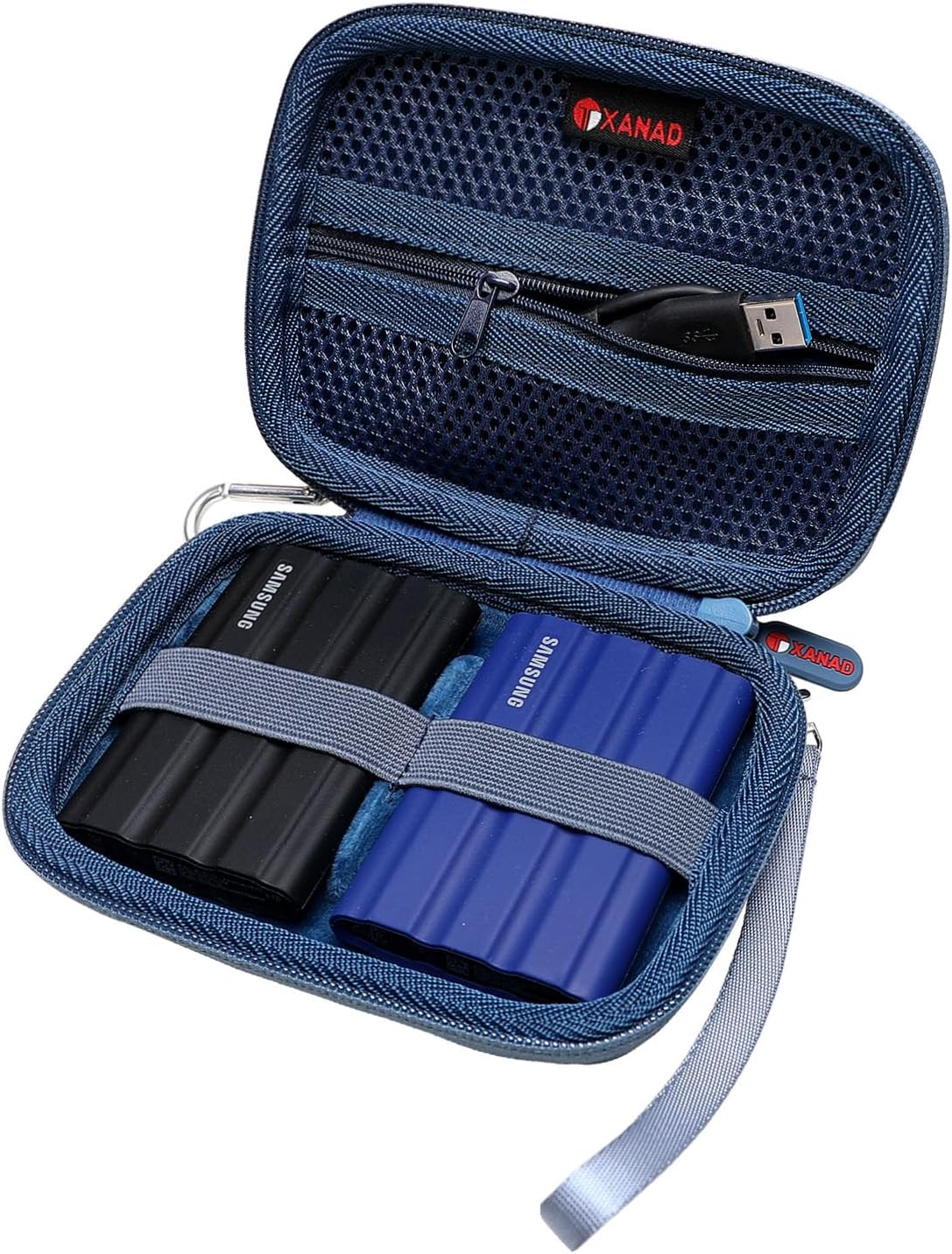 XANAD Blue Hard Case for Samsung Portable SSDs