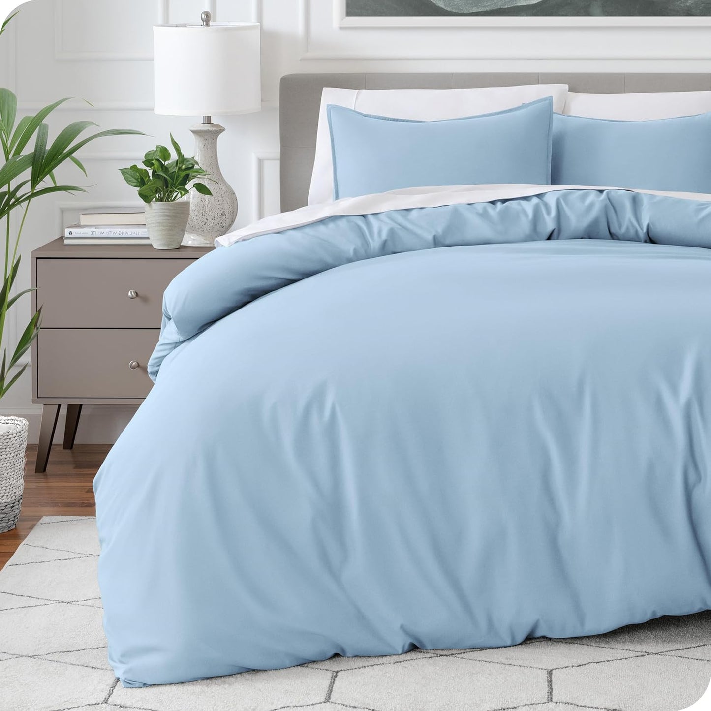 Bare Home Extra Long Duvet Cover Set for Twin/Twin XL Beds