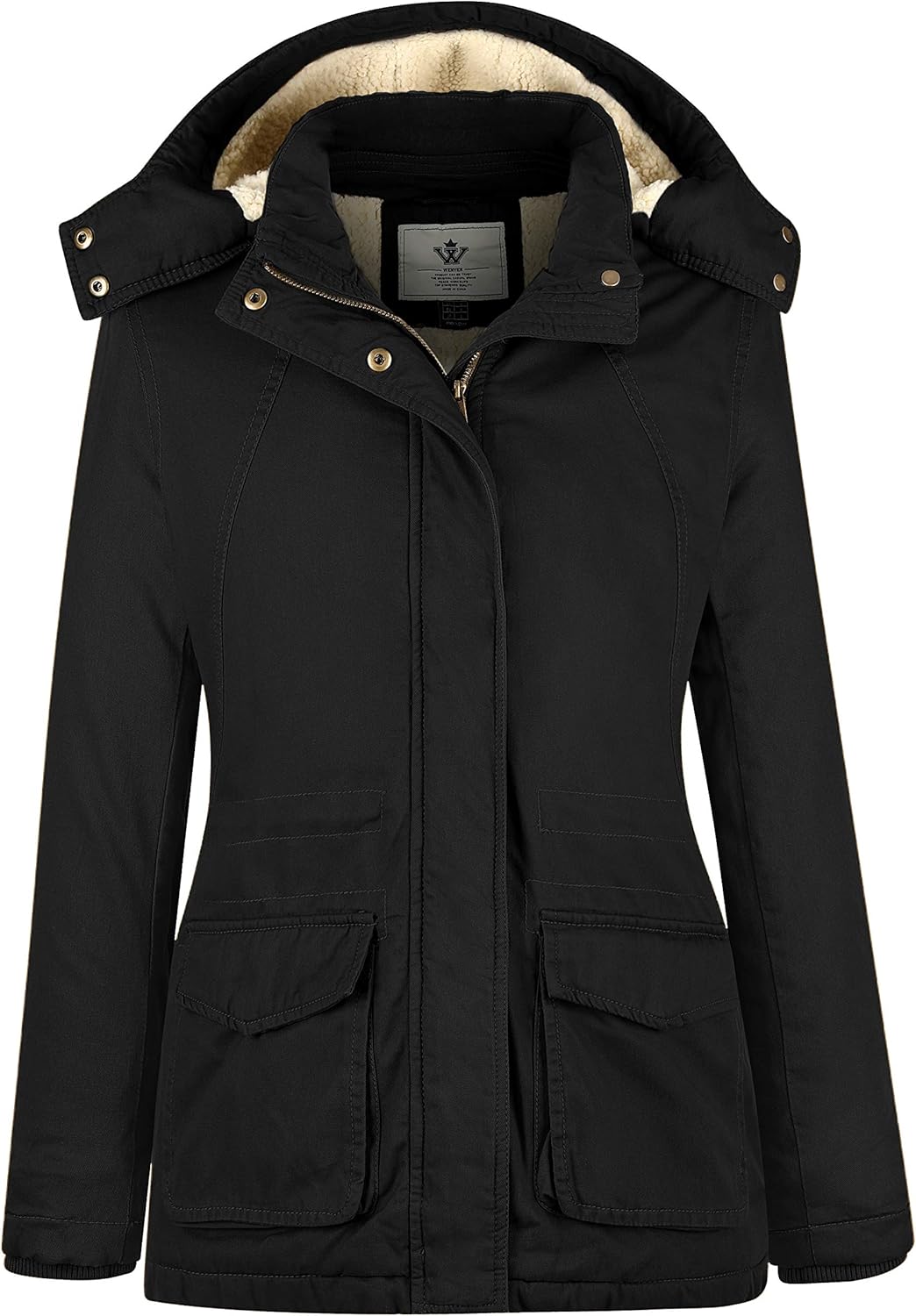 WenVen Women's Winter Warm Sherpa Lined Jacket Heavy Parka Coat