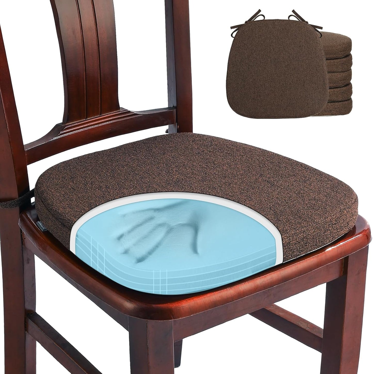 Comfortable Memory Foam Chair Cushions for Dining Chairs Set