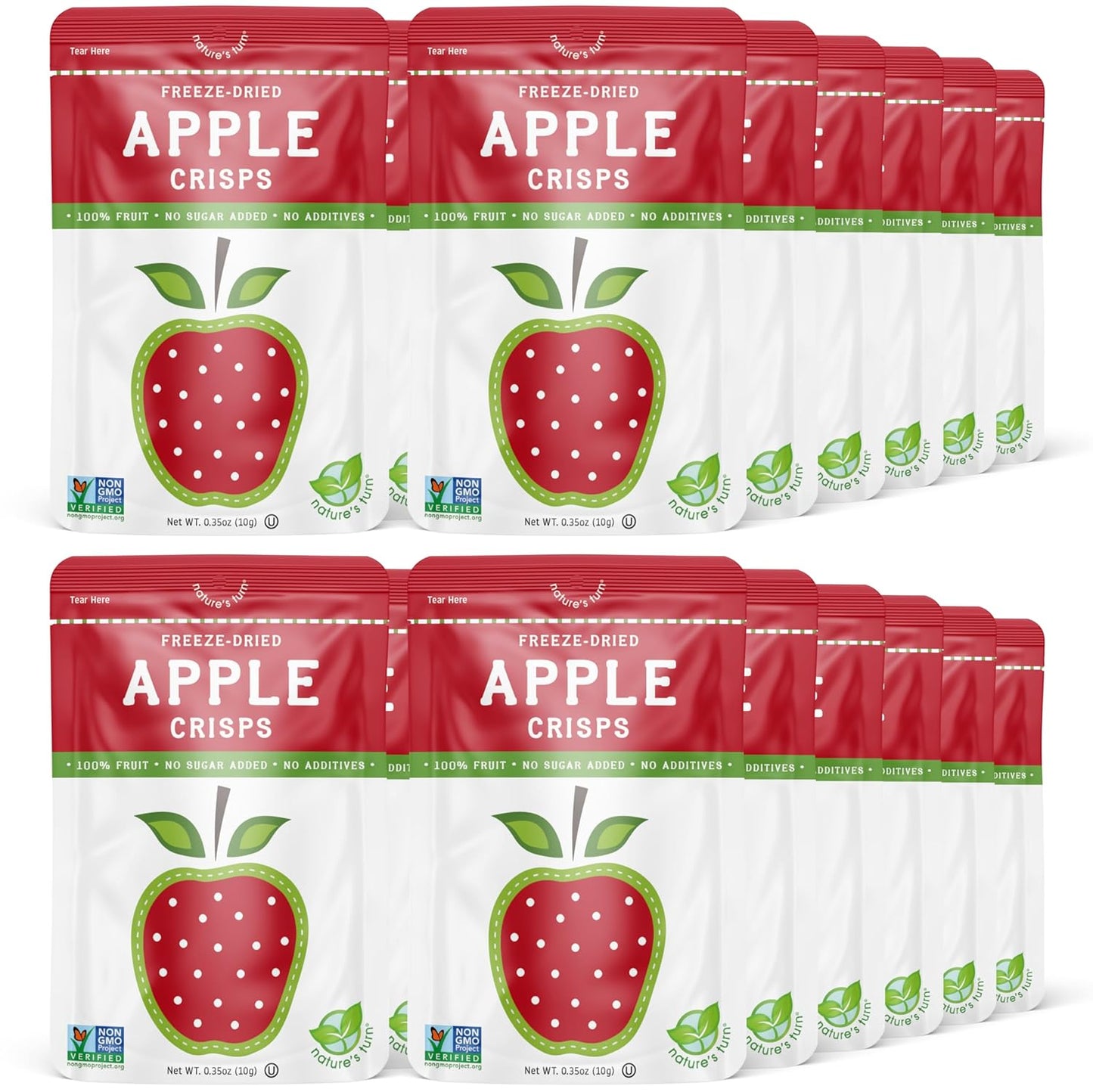 Natures Turn Freeze-Dried Apple Crisps - Healthy Plant-Based Snack