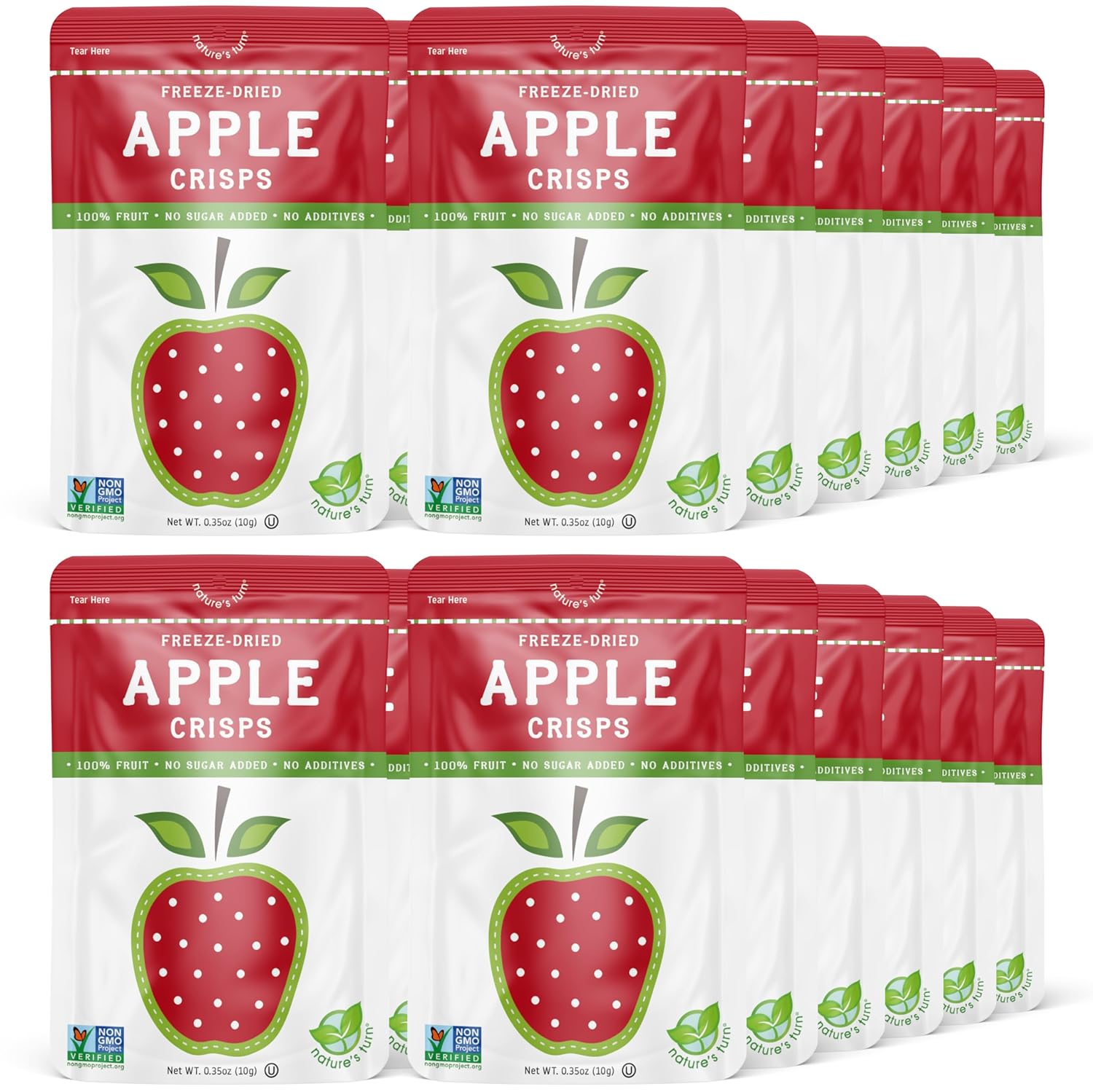 Natures Turn Freeze-Dried Apple Crisps - Healthy Plant-Based Snack