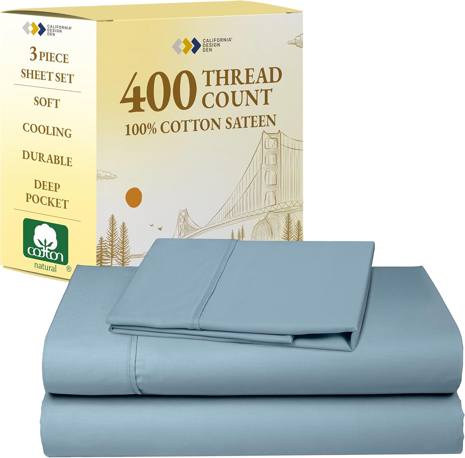 California Design Den Twin XL Sheet Sets - Soft 400 Thread Count