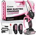Saker Mini Chainsaw Cordless Pink - Lightweight One-Hand Trimmer