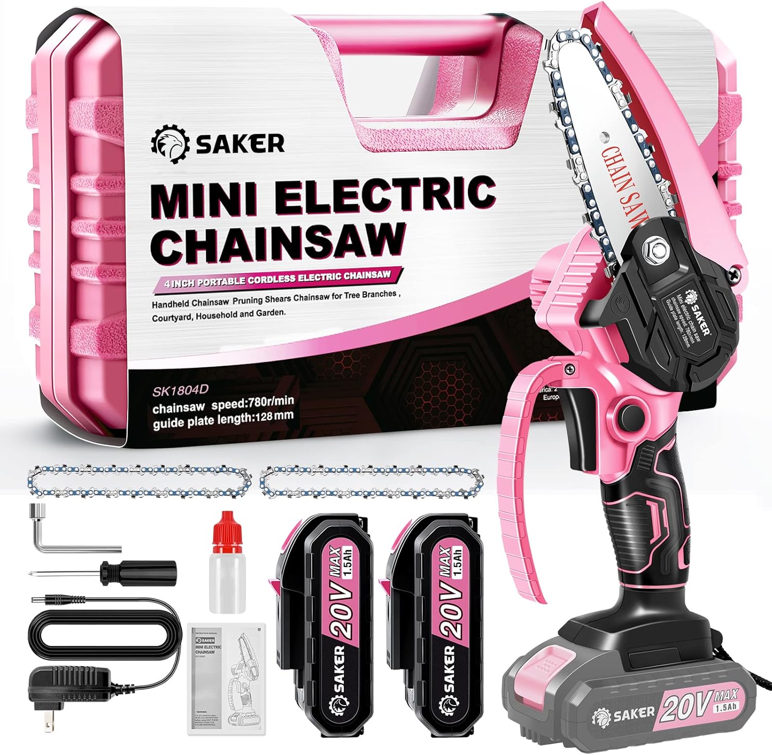 Saker Mini Chainsaw Cordless for Easy Tree Branch Cutting