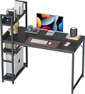 CubiCubi Computer Desk 47 in with Storage Shelves - Modern Home Office