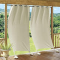 Outdoor Curtains for Patio Windproof Blackout - 52 x 108 in Natural