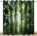 Tropical Rainforest Plant Leave Blackout Curtains - Room Darkening