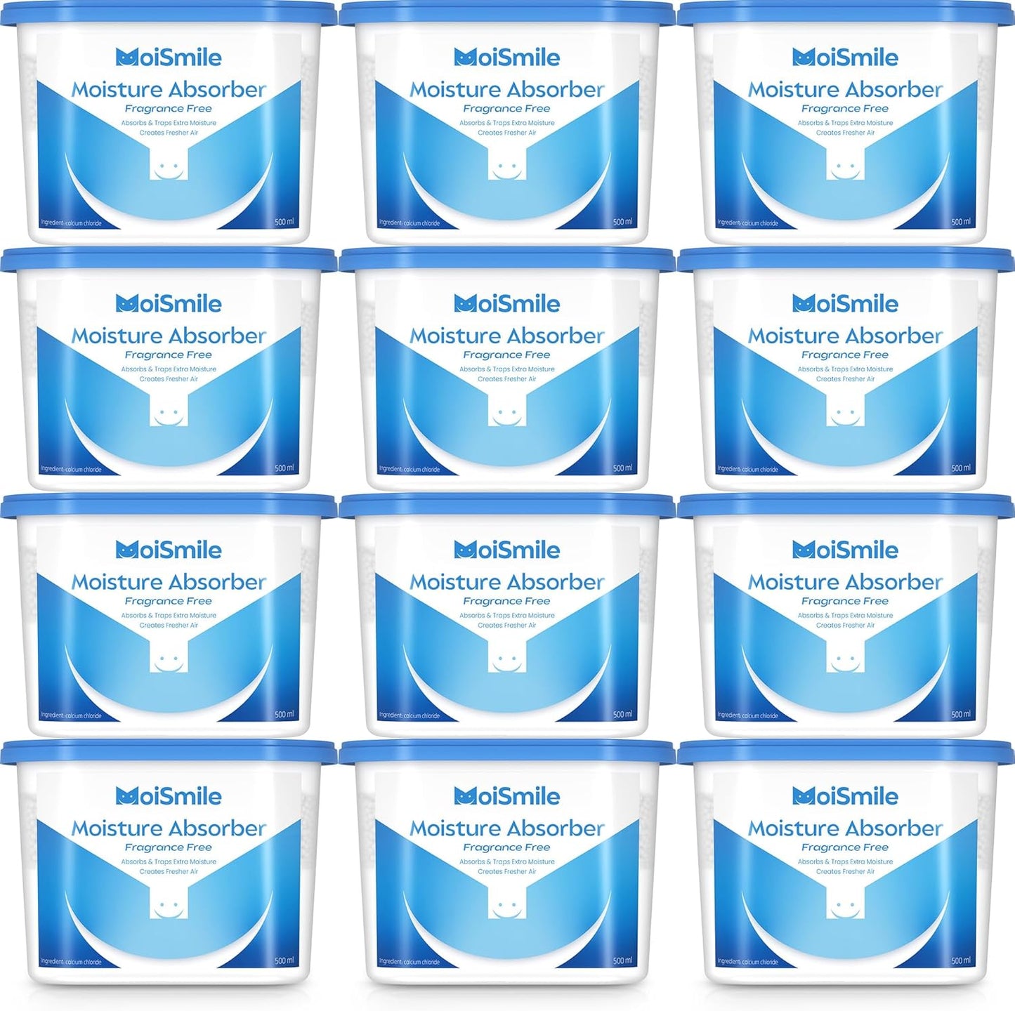 Moismile Moisture Absorbers 12 Pack for Closet and Bathroom