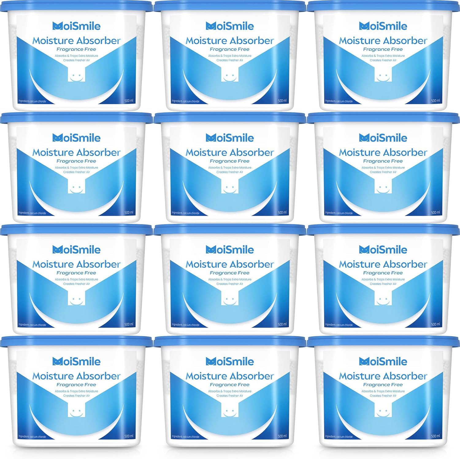 Moismile Moisture Absorbers 12 Pack for Closet and Bathroom
