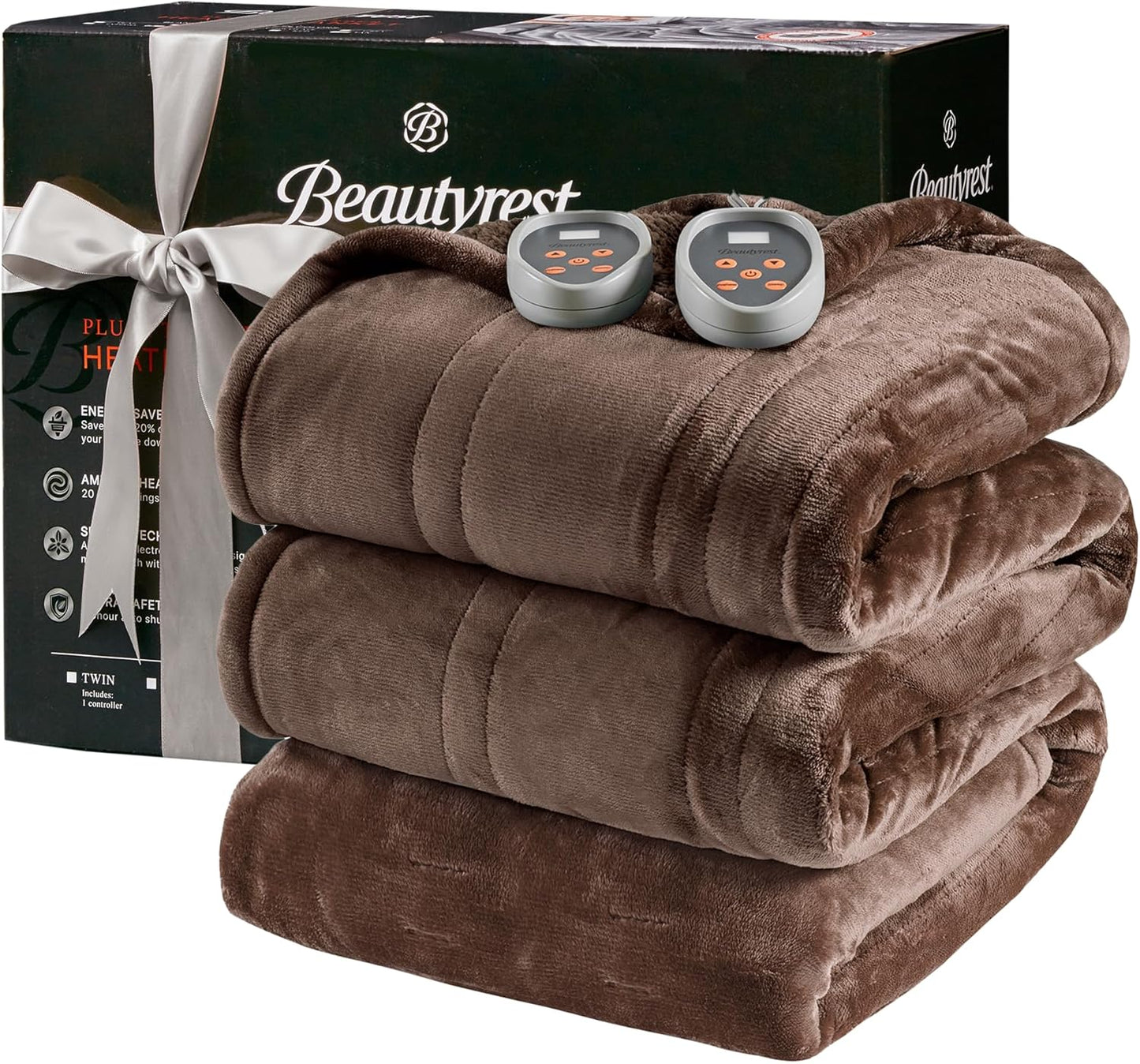Beautyrest Heated Blanket - Soft Reversible Plush King Size