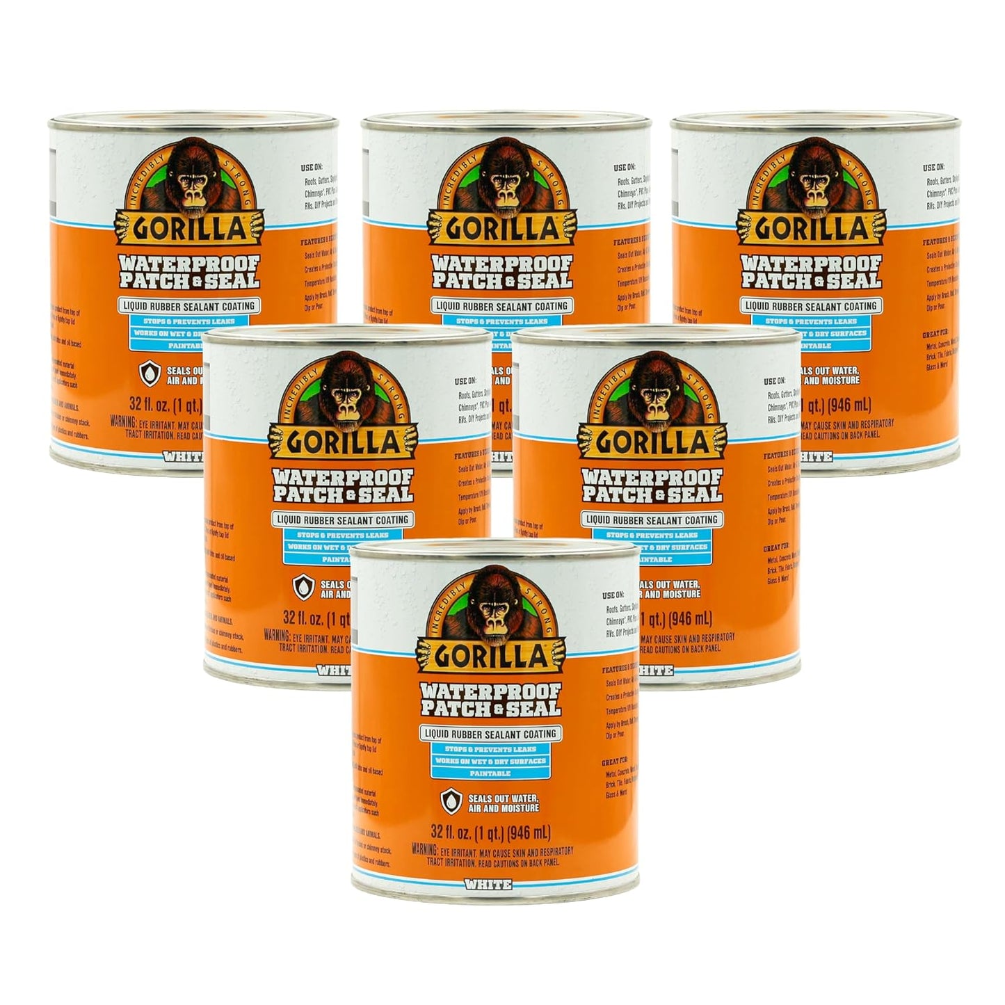 Gorilla Patch & Seal Liquid Rubber Waterproof Sealant, 32 Ounce