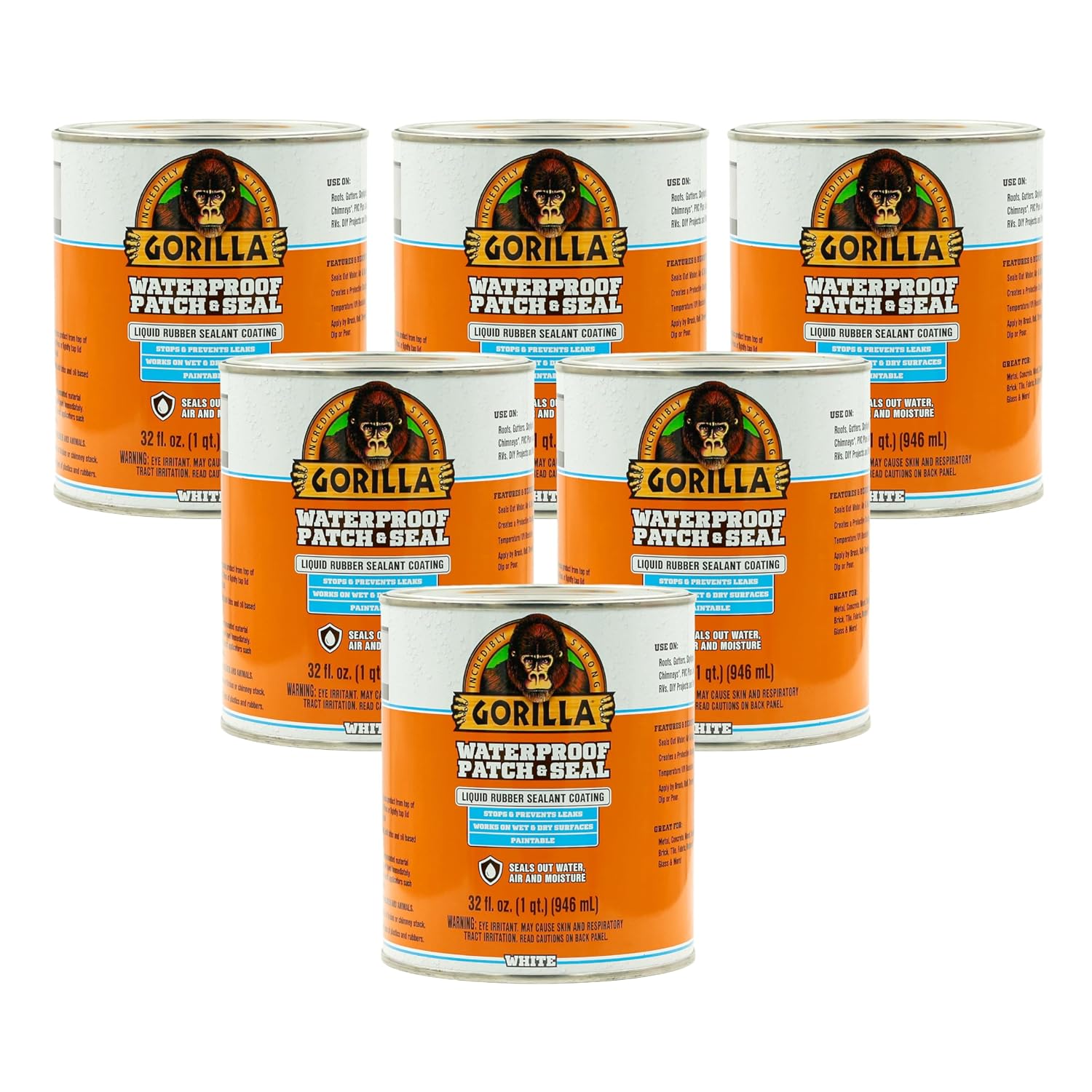 Gorilla Patch & Seal Liquid Rubber Waterproof Sealant, 32 Ounce