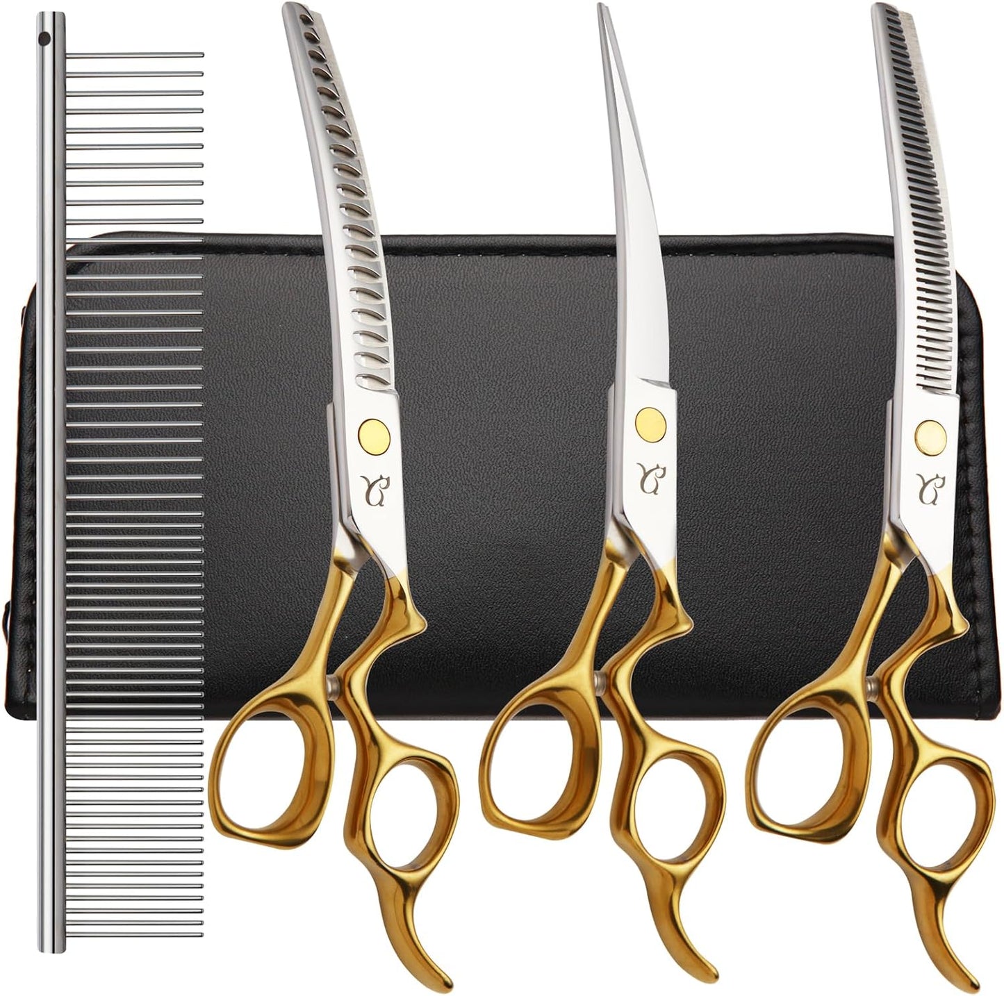 Professional Dog Grooming Scissors Set for Safe and Easy Grooming