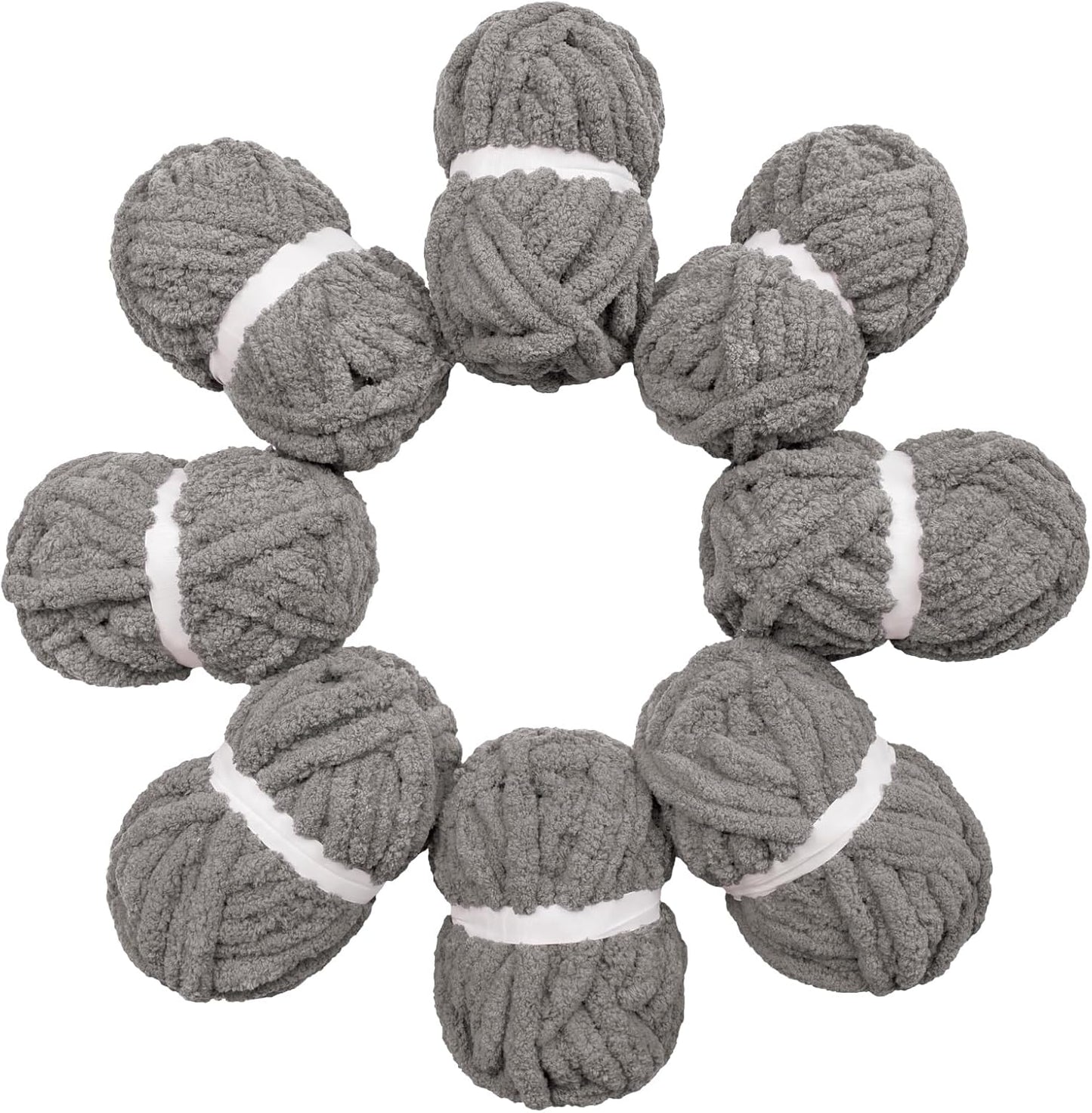 Chunky Yarn for Hand Knitting Jumbo Bulky Chenille Yarn
