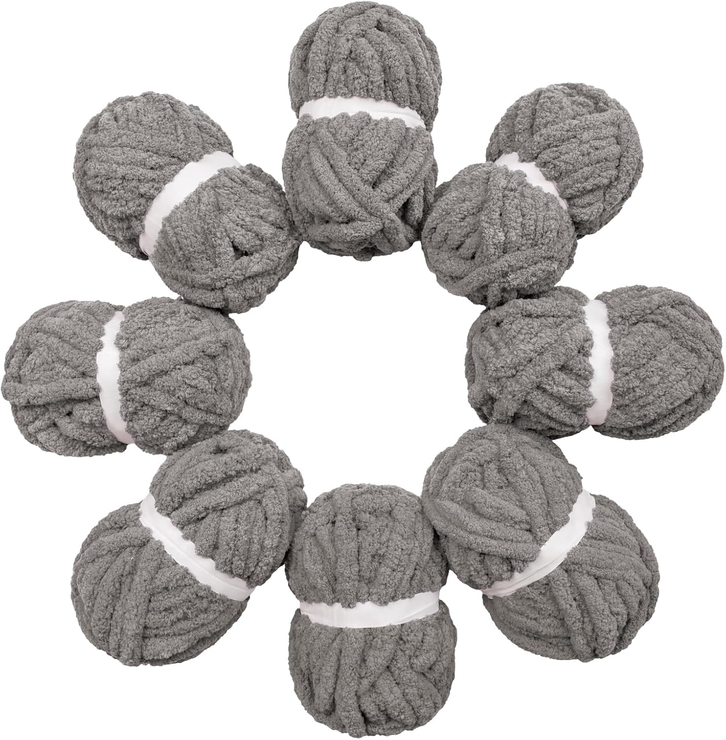 Chunky Yarn for Hand Knitting Jumbo Bulky Chenille Yarn