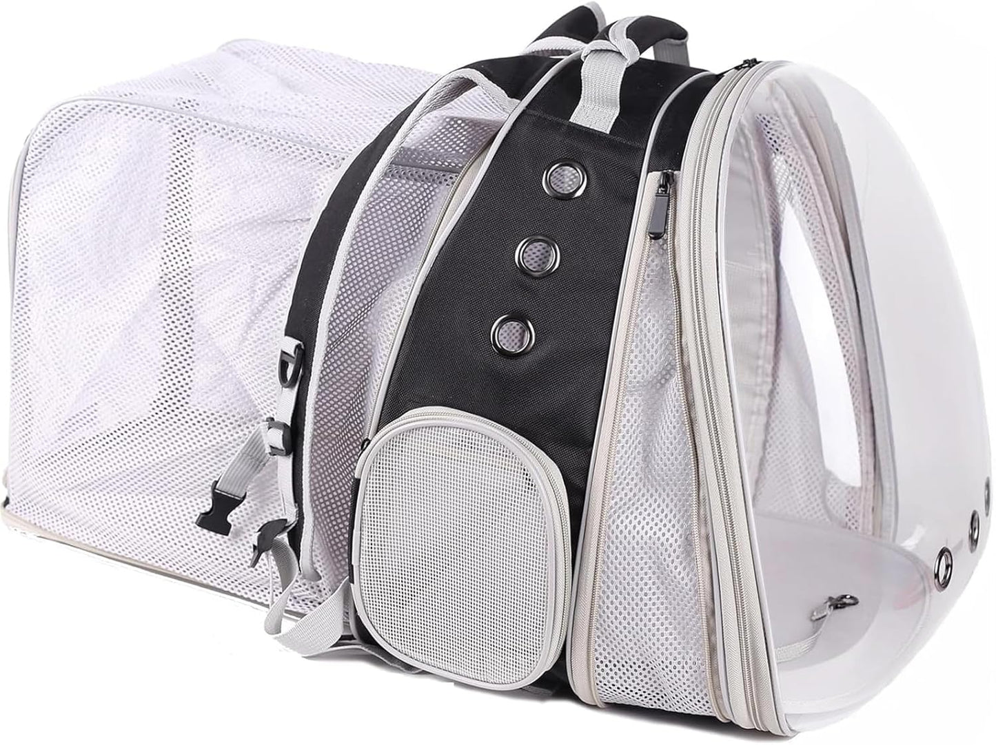 Dual Extension Pet Backpack Carrier for Large Cats and Small Puppies