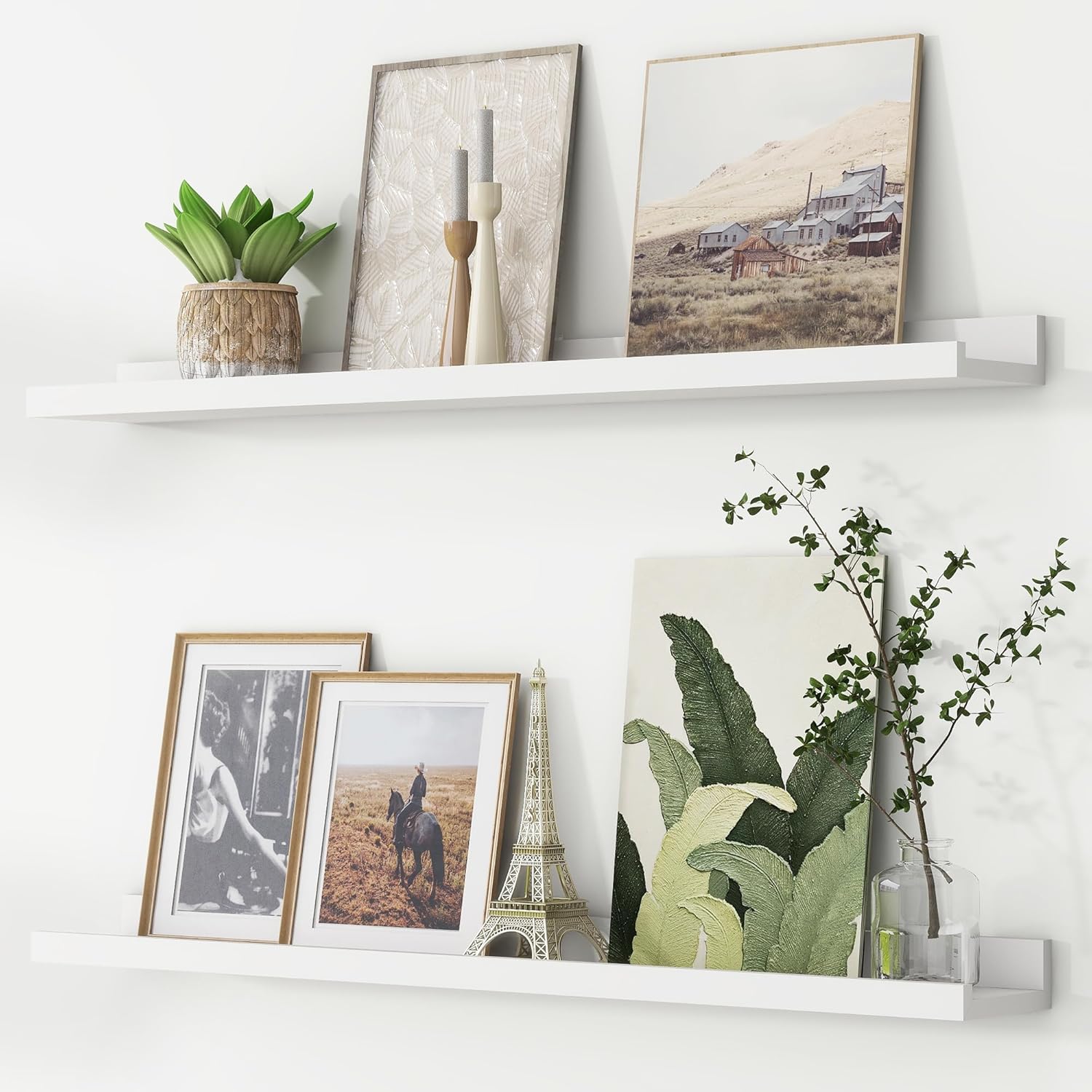 Picture Ledge Shelf Set of 2 for Kids Bookshelf and Decor