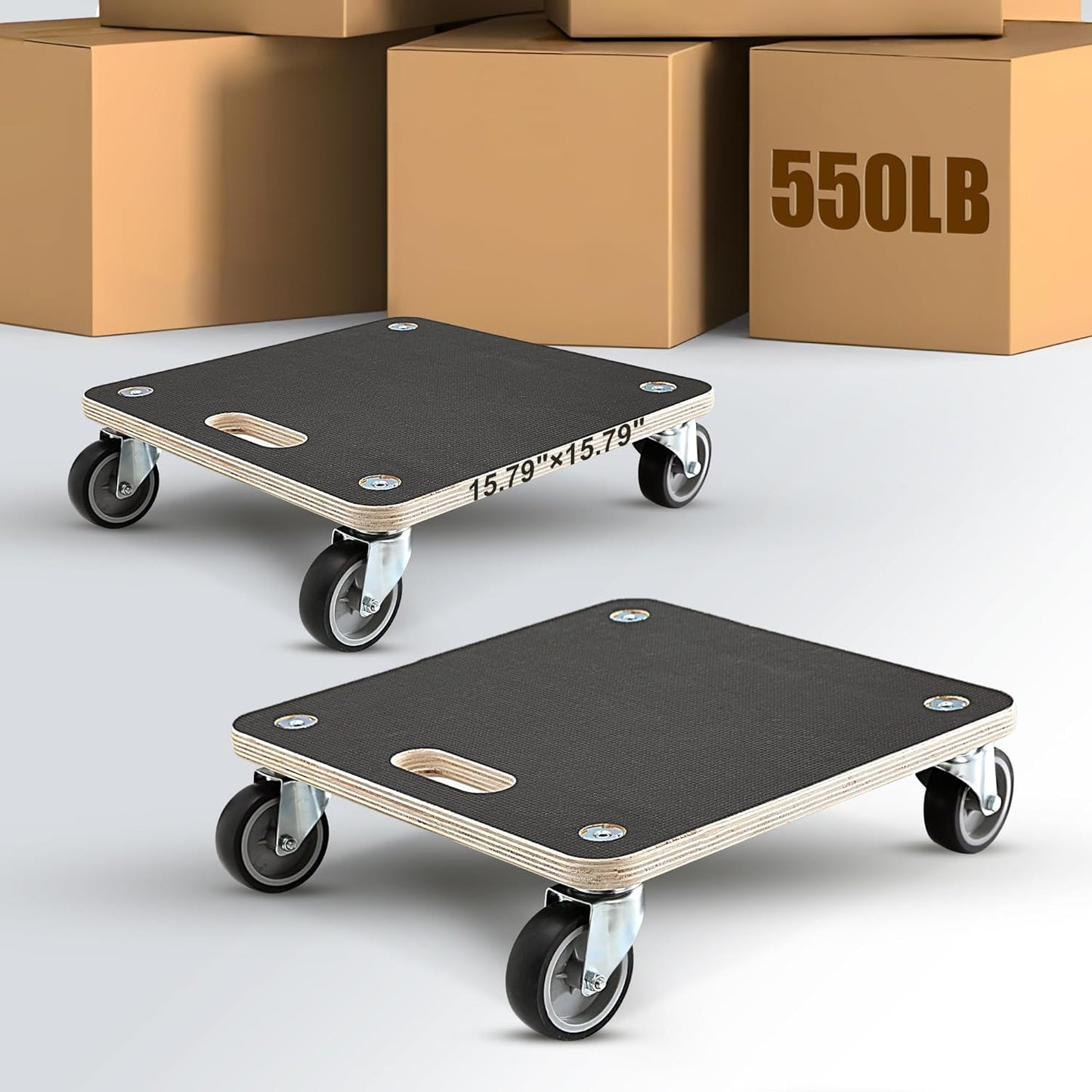 Heavy Duty 551LB Square Moving Dolly for Easy Transport