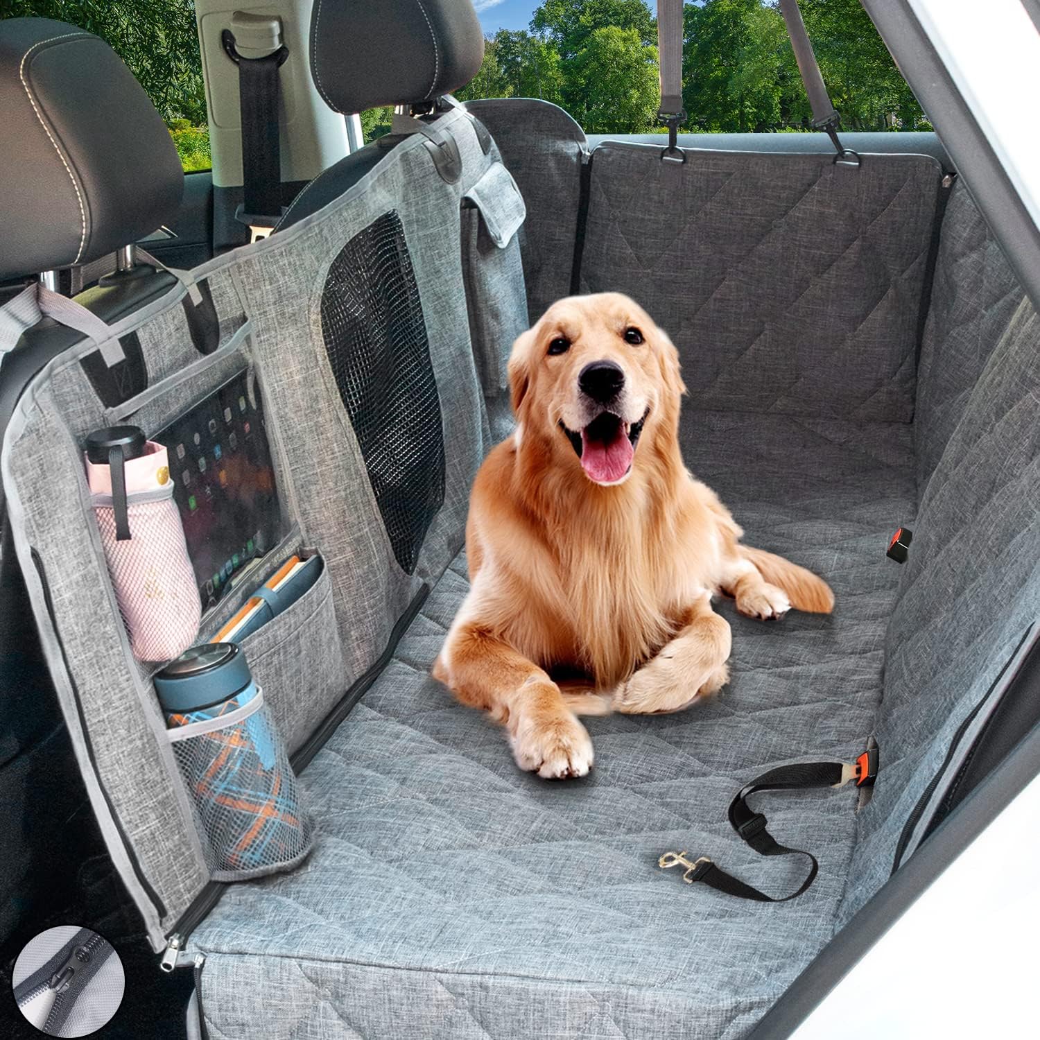 Waterproof Car Hammock for Dogs - Nonslip Backseat Cover